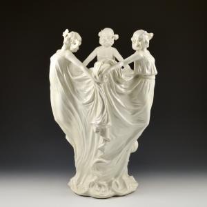 Jardinera con figuras femeninas danzantes - Richard-Ginori, circa 1902